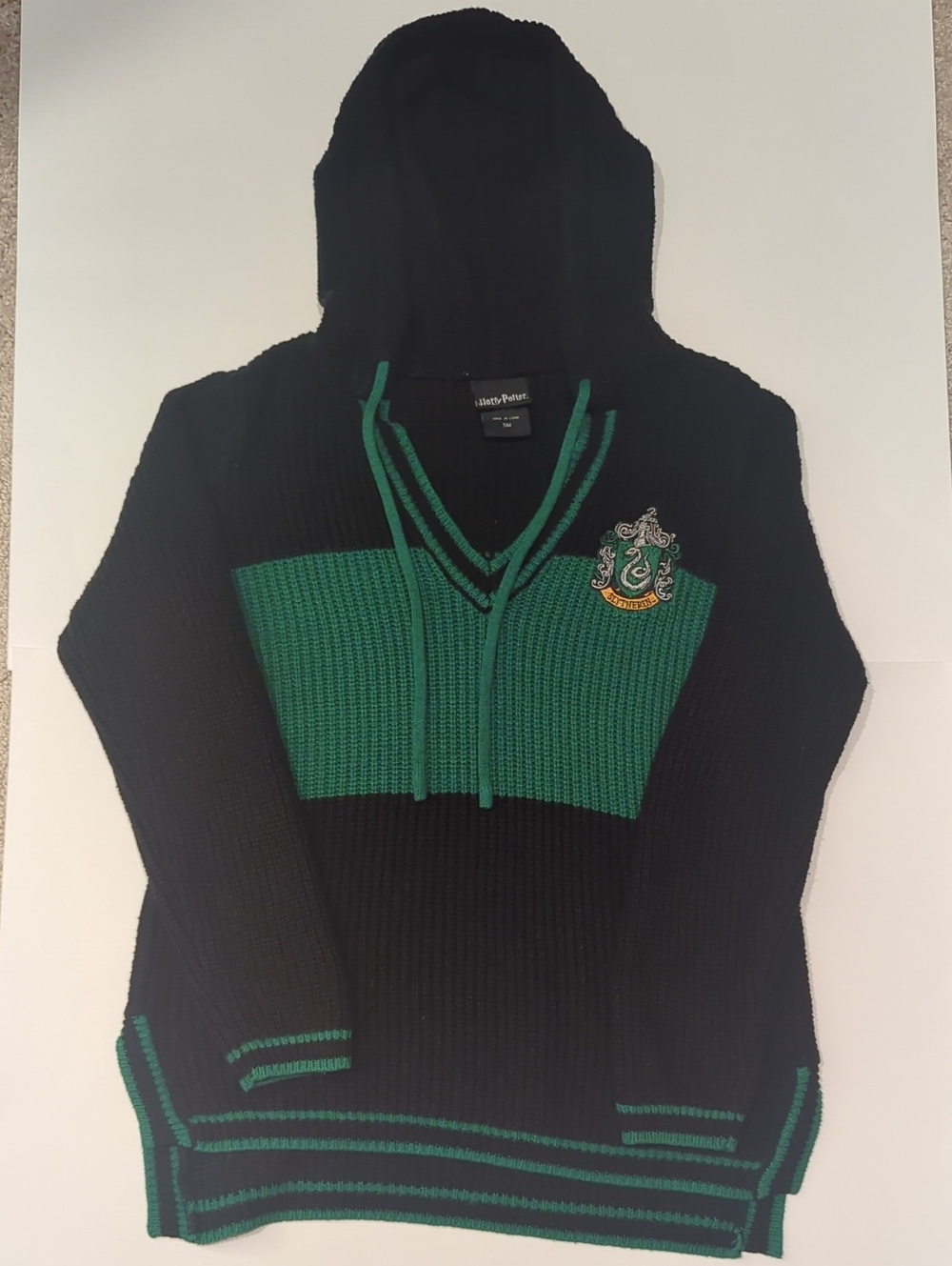 Harry Potter Slytherin House Hooded Knit Sweater